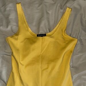 Stella Luce Yellow Fitted Tank Top